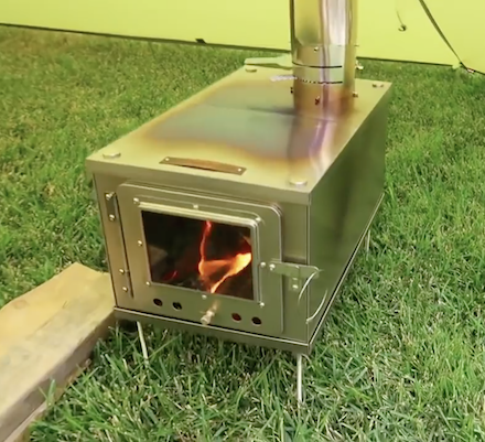 Titanium Tent Stove First Burn