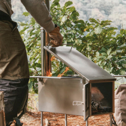 X-stove XL Hot Tent Stove removable cooktop for campfire and cleaning