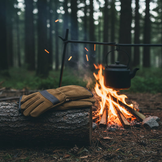 Full length fire management leather gloves