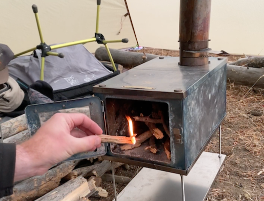 How-to Start Tent Wood Stove with Firewood