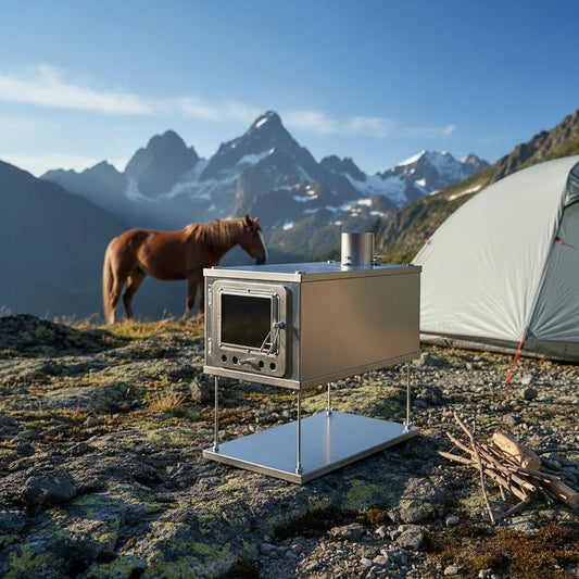 Ultralight horse packing in the mountains with a wood stove