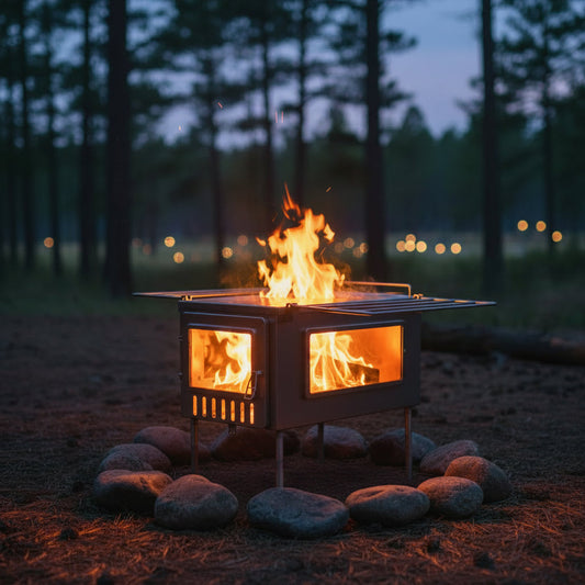 Replacing a campfire with a tent wood stove
