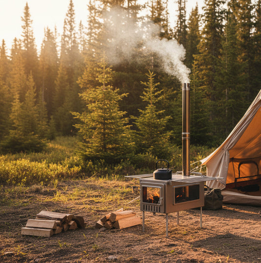 Wood stove as campfire substitute for Leave no Trace camping 