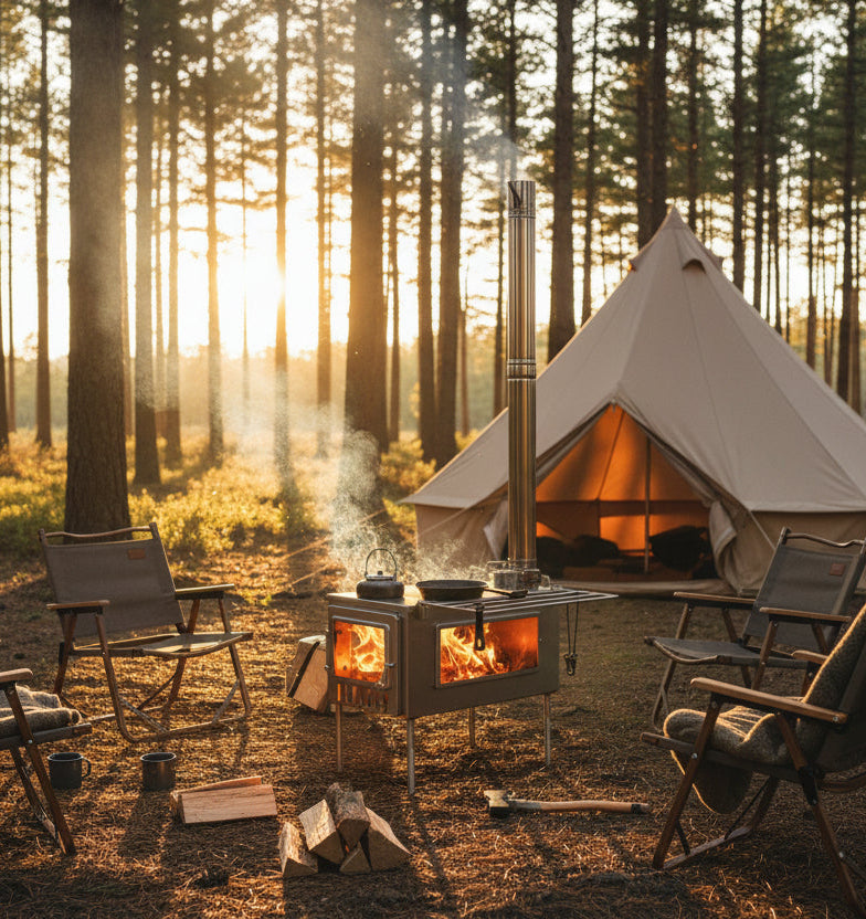 Camping with wood stove instead of campfire during burn ban