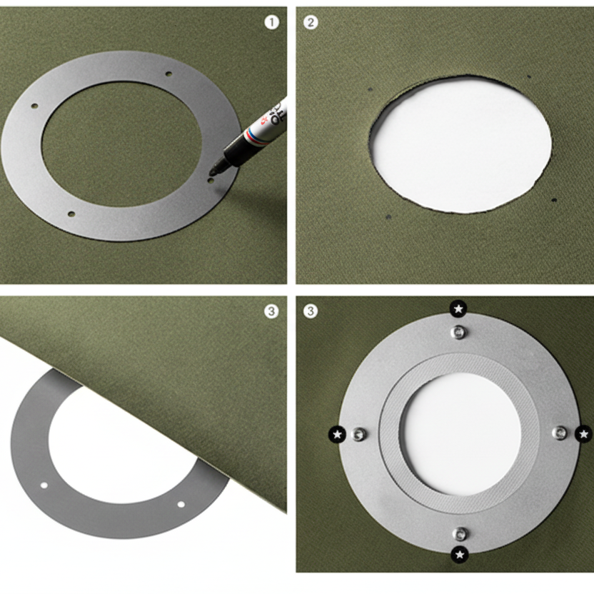 Hole-jack DIY Stove Jack Kit Installation Steps
