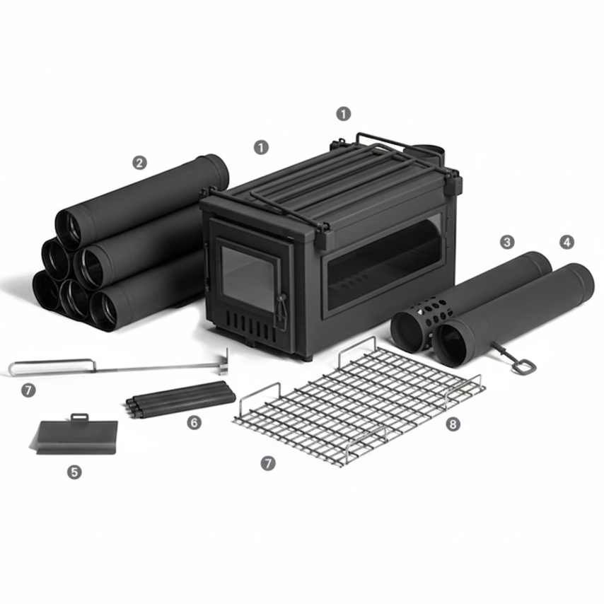 Hunter Hot Tent Stove items included in kit