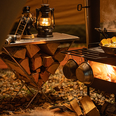 Log-table Folding Camp Table bushcraft tent stove WWW