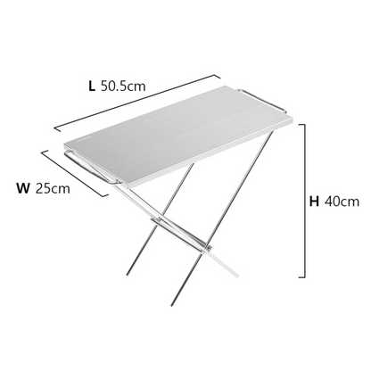 Log-table Folding Camp Table dimensions Chart