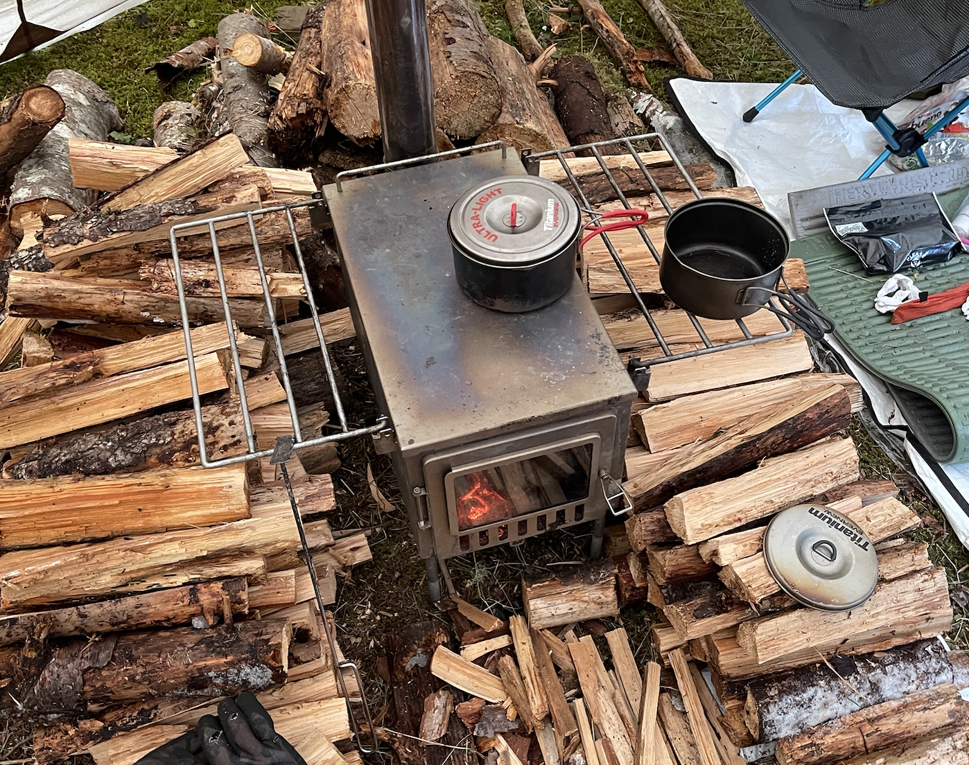 Load video: Hot Tent Wood Stove Definition by Wild Wild West