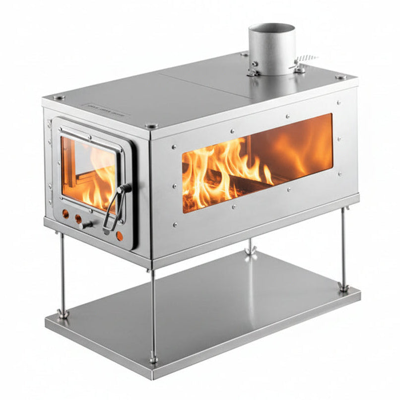 W-stove 3W Folding Tent Stove Side Windows Genuine from Wild Wild West