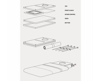 Wstove Tent Stove Folding Storage Chart