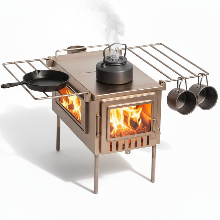 Xstove XL Wood Stove Camping Gear with Fire