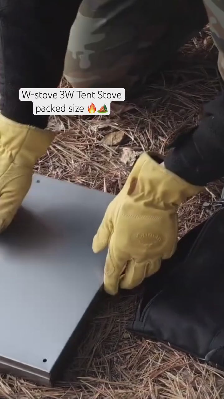 W-stove 3W Tent Stove collapsed pack size 
