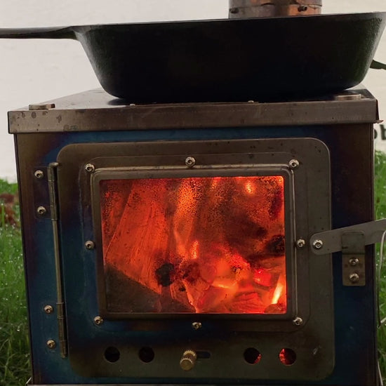 W-stove Titanium Folding Hot Tent Wood Stove (3W) with glass viewing window by Wild Wild West